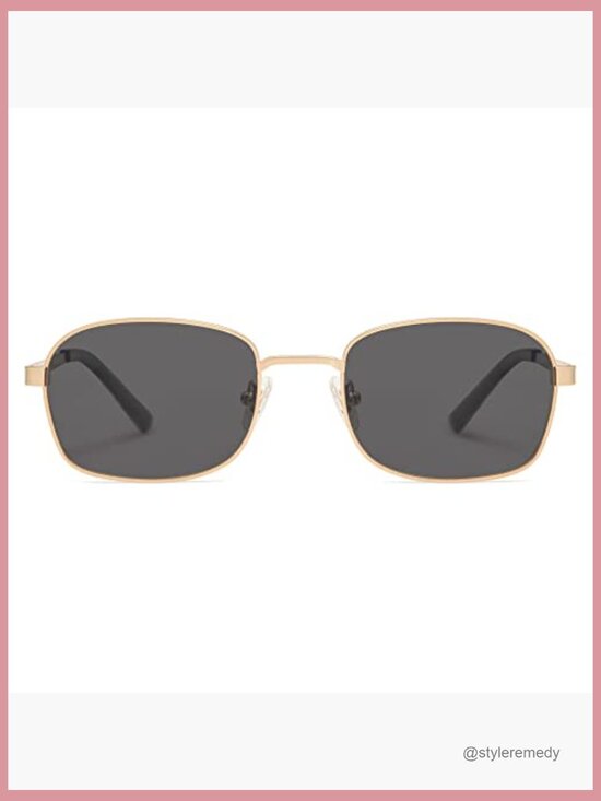Retro Polarized Oval Sunglasses UV400 Protection Metal Frame